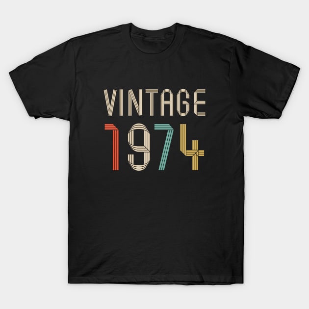 Vintage 1974 48 years old birthday T-Shirt by hoopoe